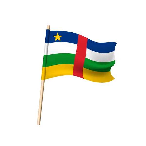 Vlag Van Centraal Afrikaanse Republiek Gele Zon Blauwe Gele Groene — Stockvector