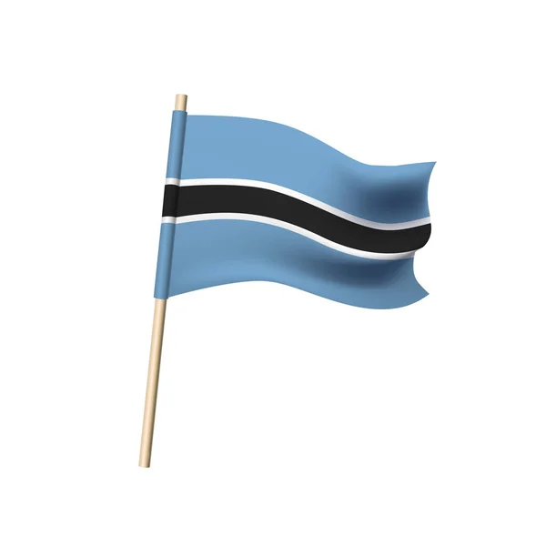 Bandera Botswana Azul Con Una Franja Horizontal Negra Centro Con — Vector de stock