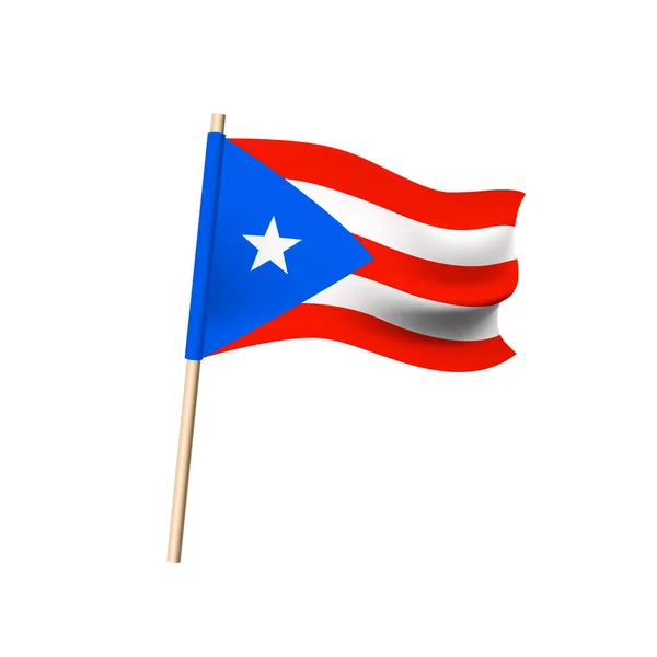 Puerto Rico flag on white background — Stock Vector