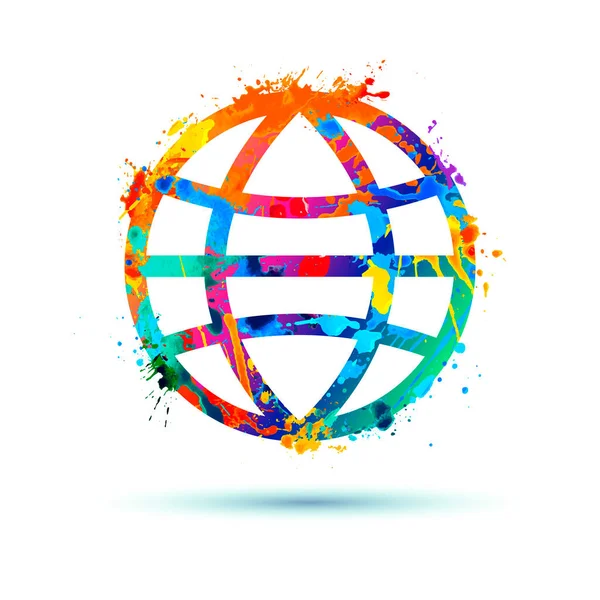 Ikona Globe. Značka lomítko — Stockový vektor