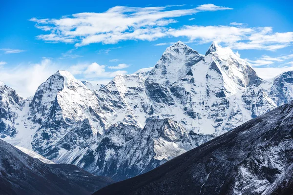 Ama Dablam Dağ Manzarası Everest Ana Kampına Gidiyor Sagarmatha Ulusal — Stok fotoğraf