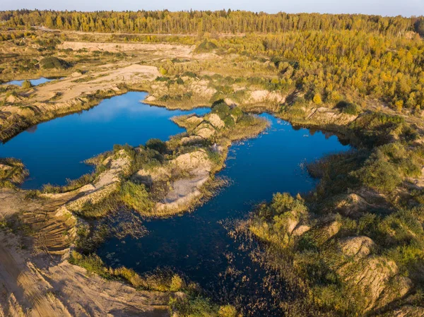 Inundado Pozo Arena Cubierto Cerca Sychevo Volokolamsk Distrito Región Moscú — Foto de Stock