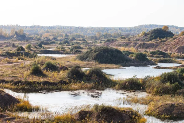 Inundado Pozo Arena Cubierto Cerca Sychevo Volokolamsk Distrito Región Moscú — Foto de Stock