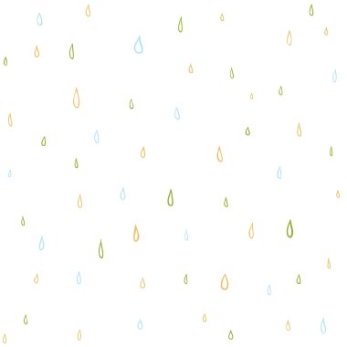 Kusursuz vektör karalama yağmur damlası deseni