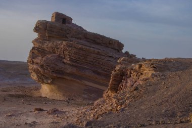David Robert 'ın kayası eski bir saat. El Ghor vadisine kumanda eden kule.