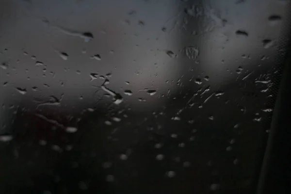 Rain Drops Window Dark Water Window — Stock Photo, Image