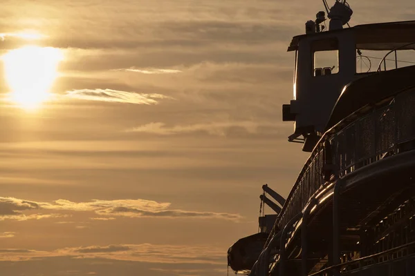 Stora Vita Skeppet Seglar Blå Havet Längden — Stockfoto