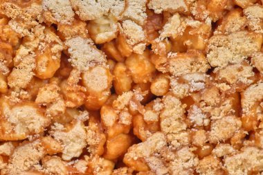 Tatlı arka plan ve doku, karamelli kurabiye, yakın çekim