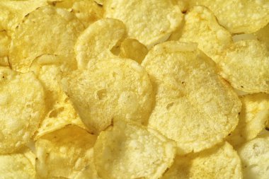 çıtır çıtır patates kızartması snack doku, gıda arka plan, yakın çekim
