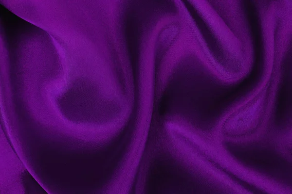 背景和设计工艺用紫色面料面料质感 真丝或亚麻的漂亮折皱图案 — 图库照片