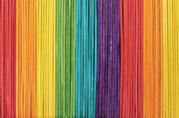 Colorful Wooden Wall Texture Background Bright Rainbow Colors Pattern — Stock Photo, Image