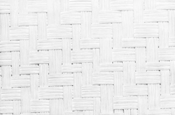 Biały Szary Bambusowy Wzór Tkacki Stare Tkane Rattanowe Ściany Tekstury — Zdjęcie stockowe