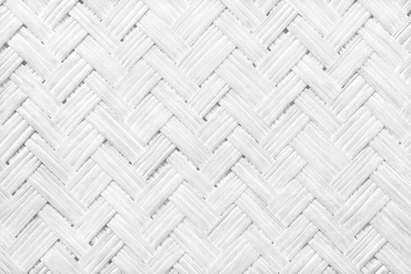 Biały Szary Bambusowy Wzór Tkacki Stare Tkane Rattanowe Ściany Tekstury — Zdjęcie stockowe