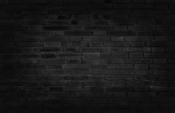 Dark Black Grunge Brick Wall Texture Background Old Dirty Vintage — Stock Photo, Image