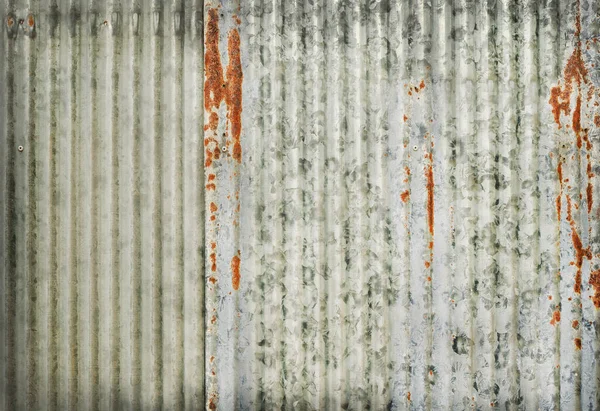 Old Zinc Wall Texture Background Rusty Galvanized Metal Panel Sheeting — Stock Photo, Image