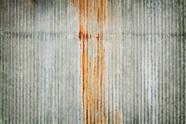 Old Zinc Wall Texture Background Rusty Galvanized Metal Panel Sheeting — Stock Photo, Image