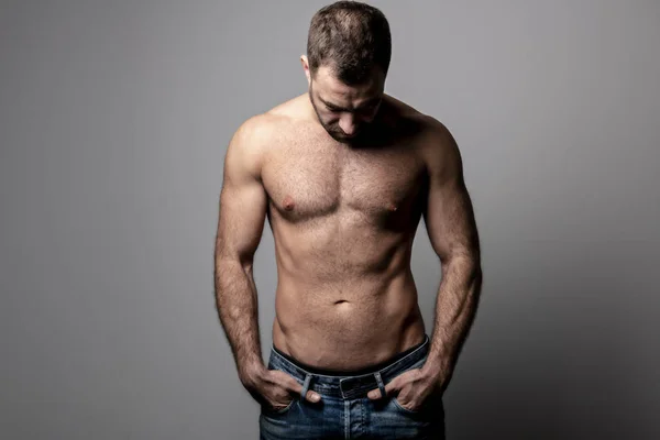 A Handsome nice gay young man torso — Stock Photo, Image