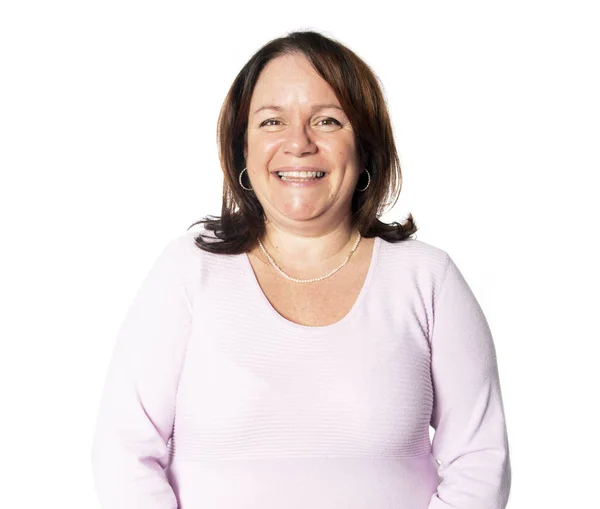 Un retrato de una linda mujer madura sonriente — Foto de Stock