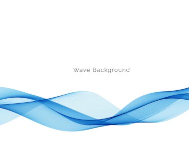 Modern Mavi dalga tasarım arka plan vektörü