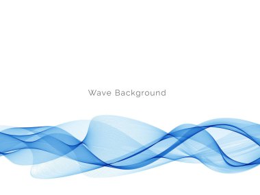 Modern Mavi dalga tasarım arka plan vektörü