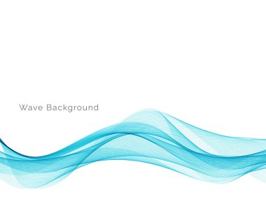Modern Mavi dalga tasarım arka plan vektörü