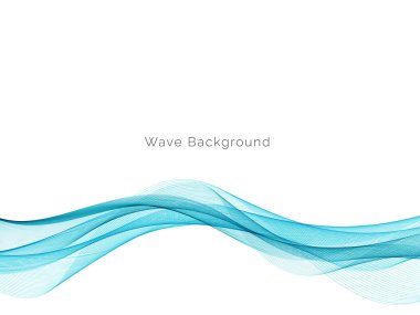 Modern Mavi dalga tasarım arka plan vektörü