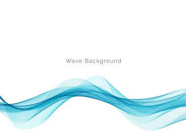 Modern Mavi dalga tasarım arka plan vektörü