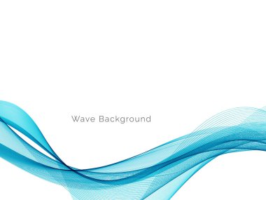 Mavi dalga stil dymanik arkaplan vektörü