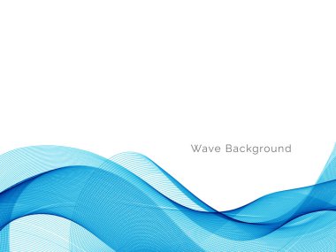 Modern Mavi dalga tasarım arka plan vektörü