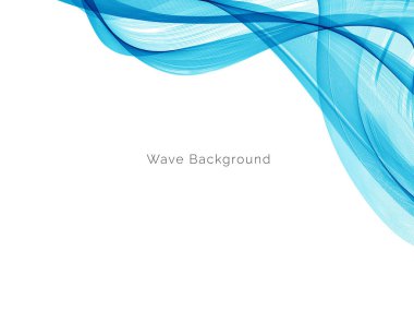 Modern Mavi dalga tasarım arka plan vektörü