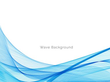 Modern Mavi dalga tasarım arka plan vektörü