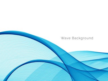 Modern Mavi dalga tasarım arka plan vektörü