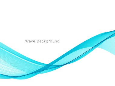 Mavi dalga stil dymanik arkaplan vektörü