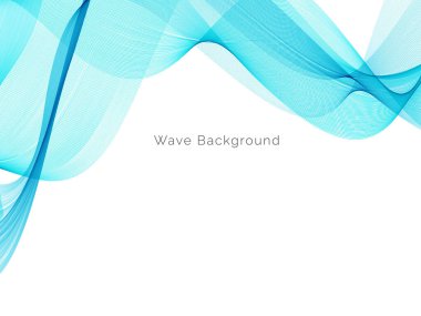 Modern Mavi dalga tasarım arka plan vektörü