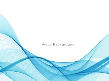 Mavi dalga stil dymanik arkaplan vektörü