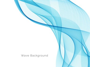 Modern Mavi dalga tasarım arka plan vektörü