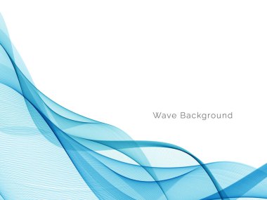 Mavi dalga stil dymanik arkaplan vektörü
