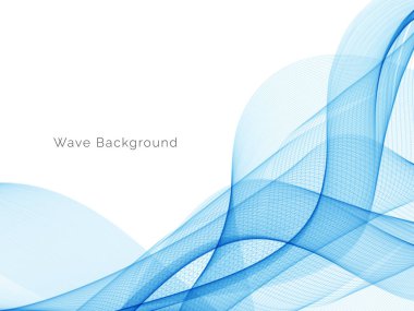 Mavi dalga stil dymanik arkaplan vektörü