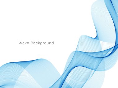 Mavi dalga stil dymanik arkaplan vektörü