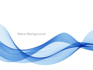 Modern Mavi dalga tasarım arka plan vektörü