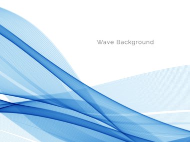 Mavi dalga stil dymanik arkaplan vektörü