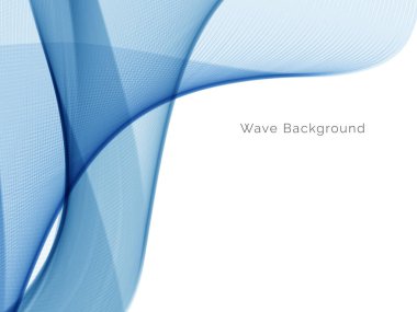 Modern Mavi dalga tasarım arka plan vektörü