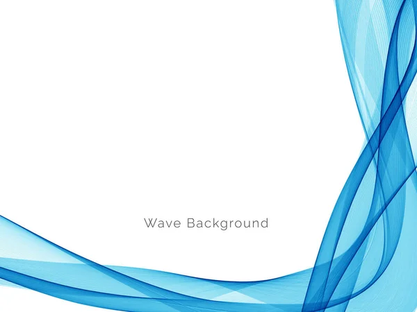 Blue Wave Stylish Dymanic Background Vector — Stock Vector