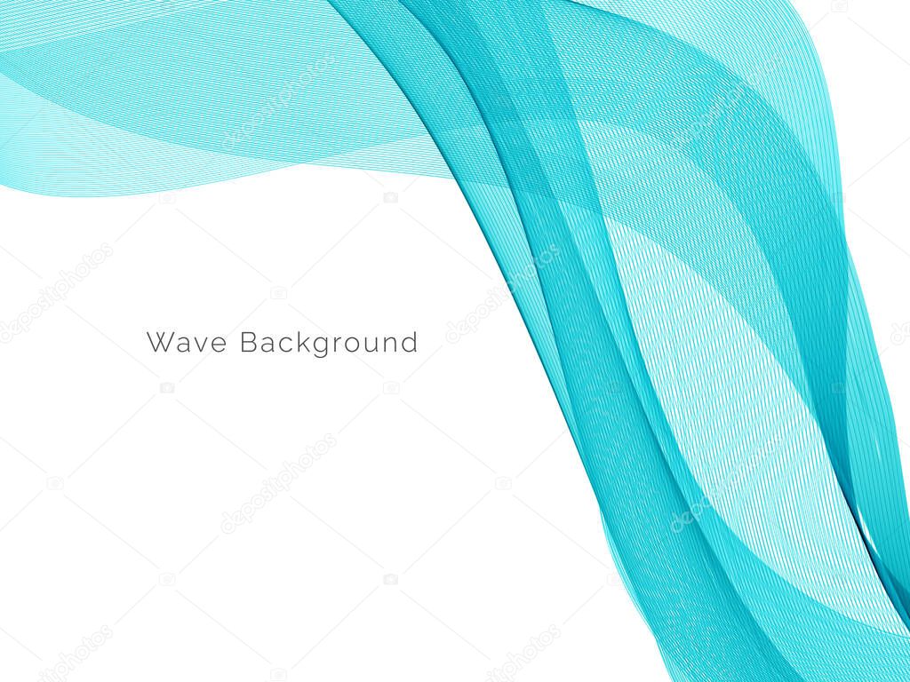 Blue wave stylish dymanic background vector