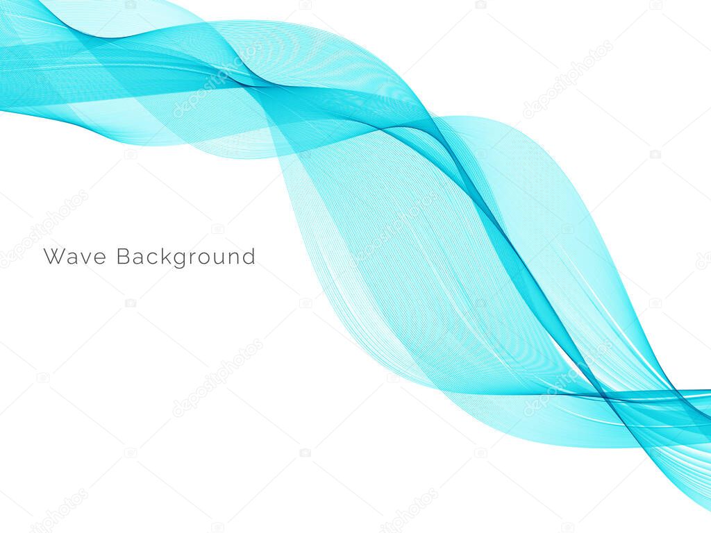 Modern Blue wave design background vector