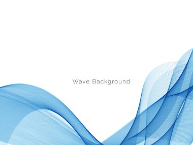 Modern Mavi dalga tasarım arka plan vektörü