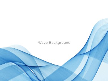 Mavi dalga stil dymanik arkaplan vektörü