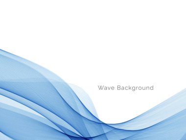 Mavi dalga stil dymanik arkaplan vektörü