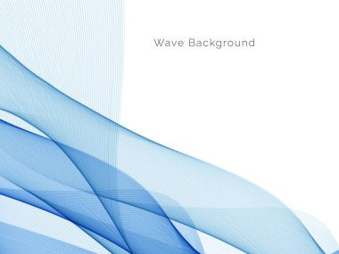 Modern Mavi dalga tasarım arka plan vektörü