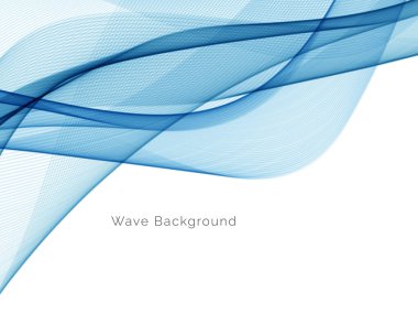 Mavi dalga stil dymanik arkaplan vektörü